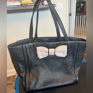 Kate Spade leather tote with bow